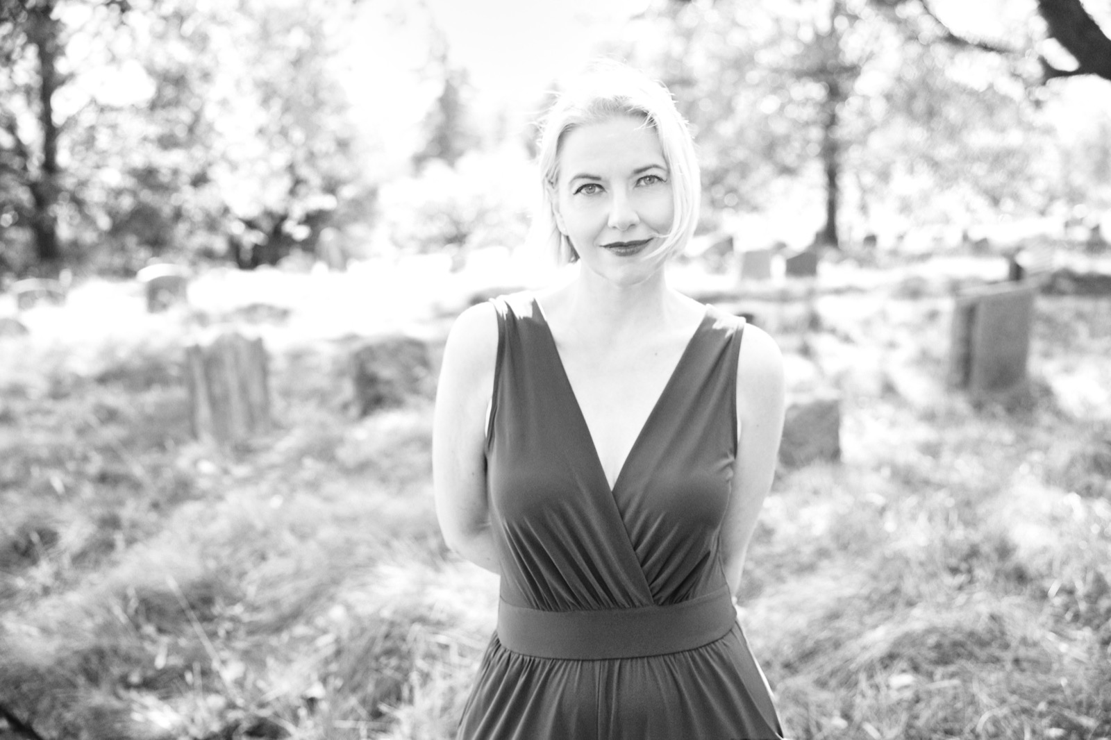 Theresa MacPhail, black and white portrait by Jesse Dittmar